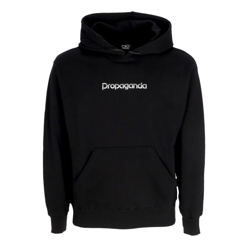 Propaganda Zwarte Apple Hoodie met Logo Print Black Heren