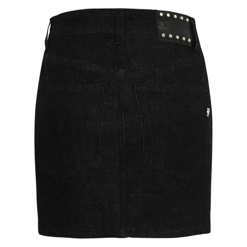 Dondup Donkere Denim Rok met Studs Blue Dames