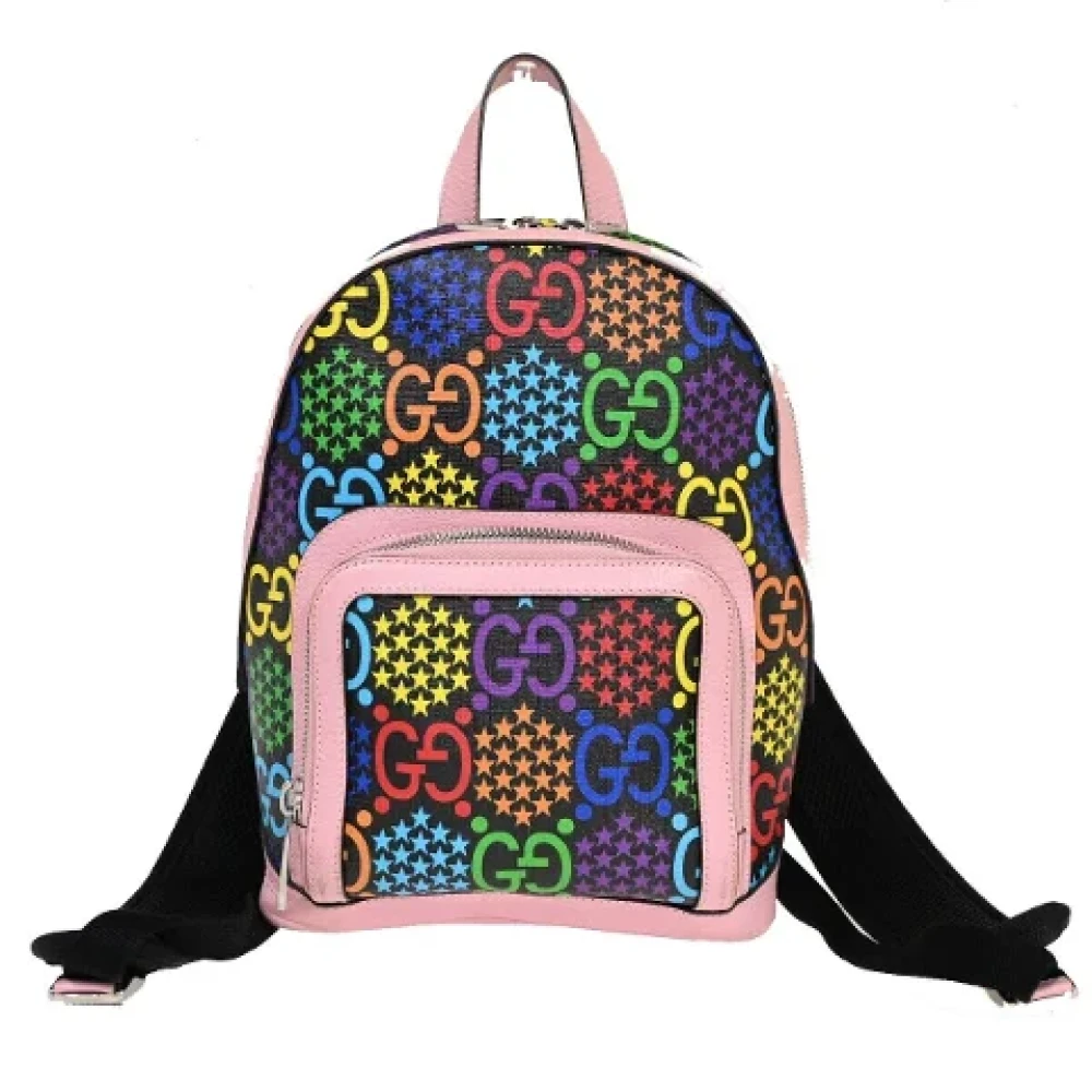 Gucci Vintage Pre-owned Leather backpacks Multicolor Dames