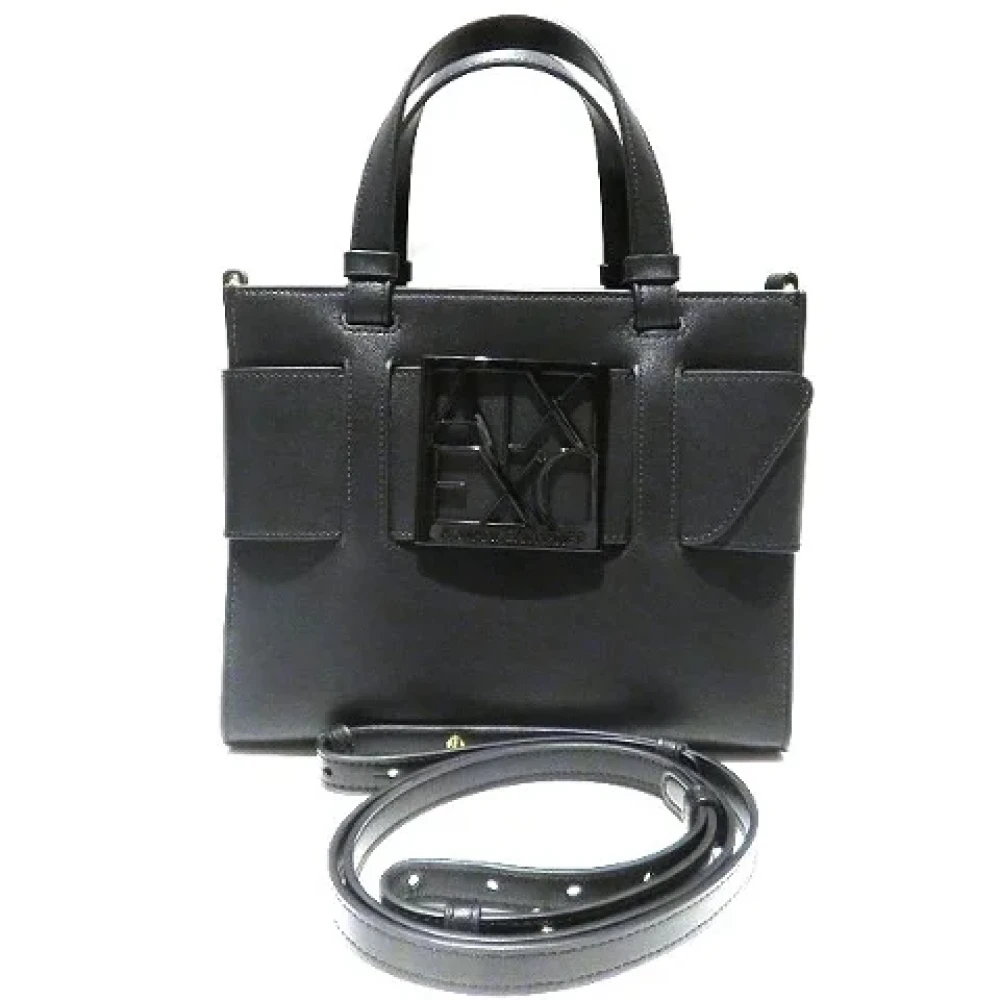 Armani Pre-owned Leather handbags Black Dames