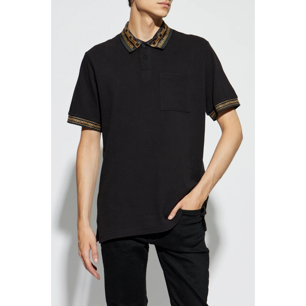 Versace Jeans Couture Polo met logo Black Heren