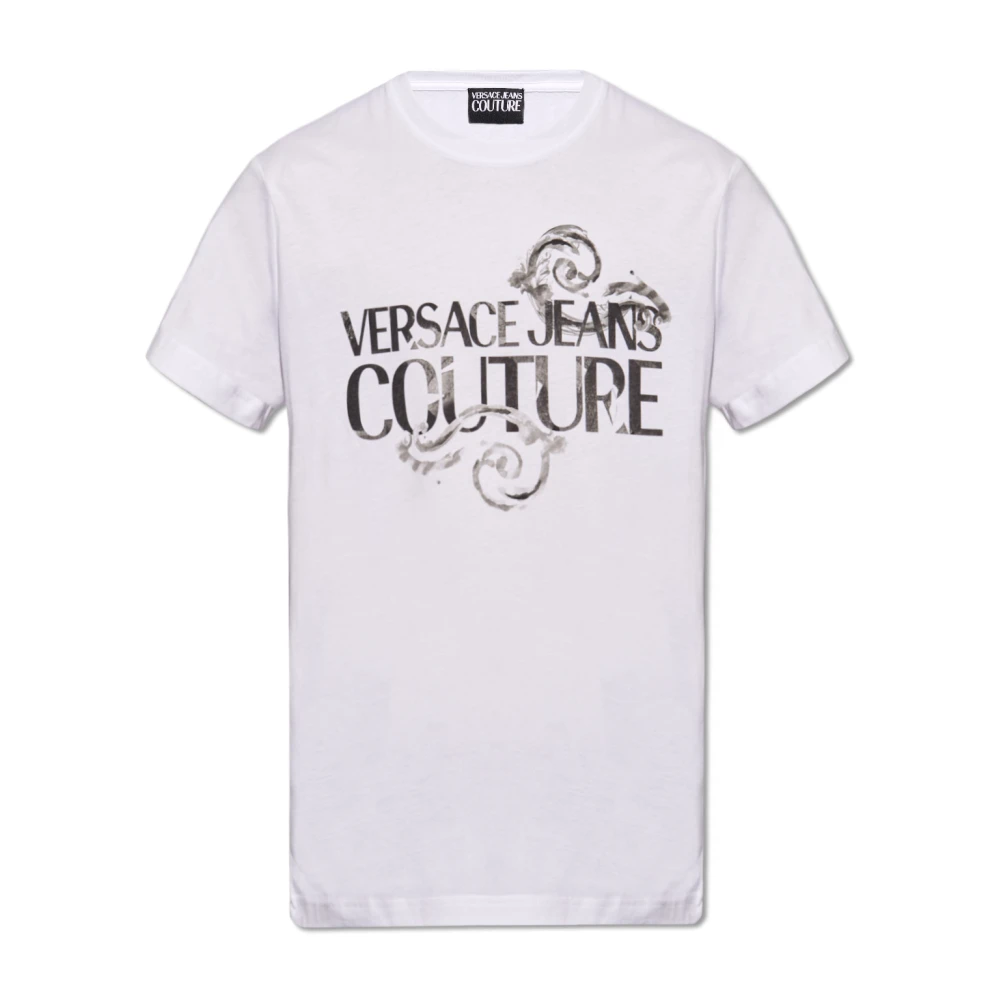 Versace Jeans Couture Bedrukt T-shirt White Heren
