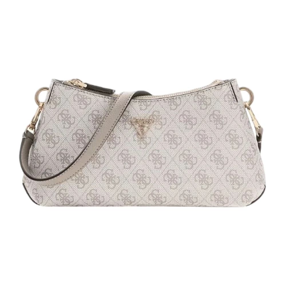 Guess White Shoulder Bags, Female, One Size, Noelle 4G Logo Mini Crossbody