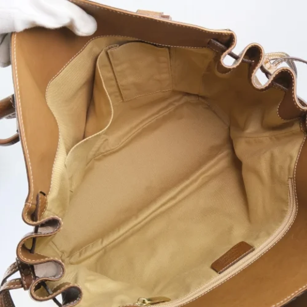 Salvatore Ferragamo Pre-owned Leather handbags Brown Dames