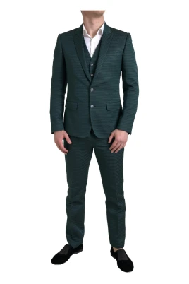Smaragdgrön Slim Fit 3-Delat Kostym