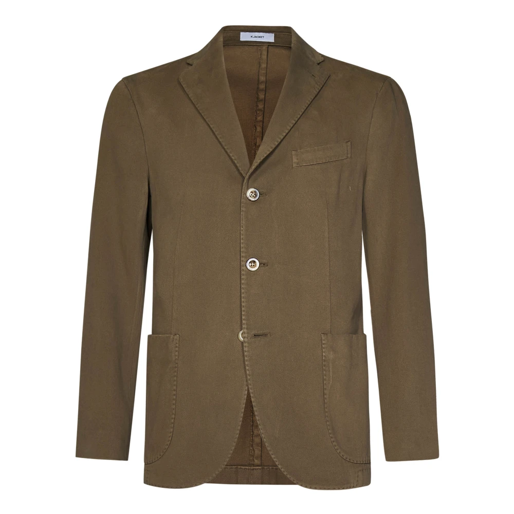 Boglioli Beige Katoenen Canvas Blazer Brown Heren