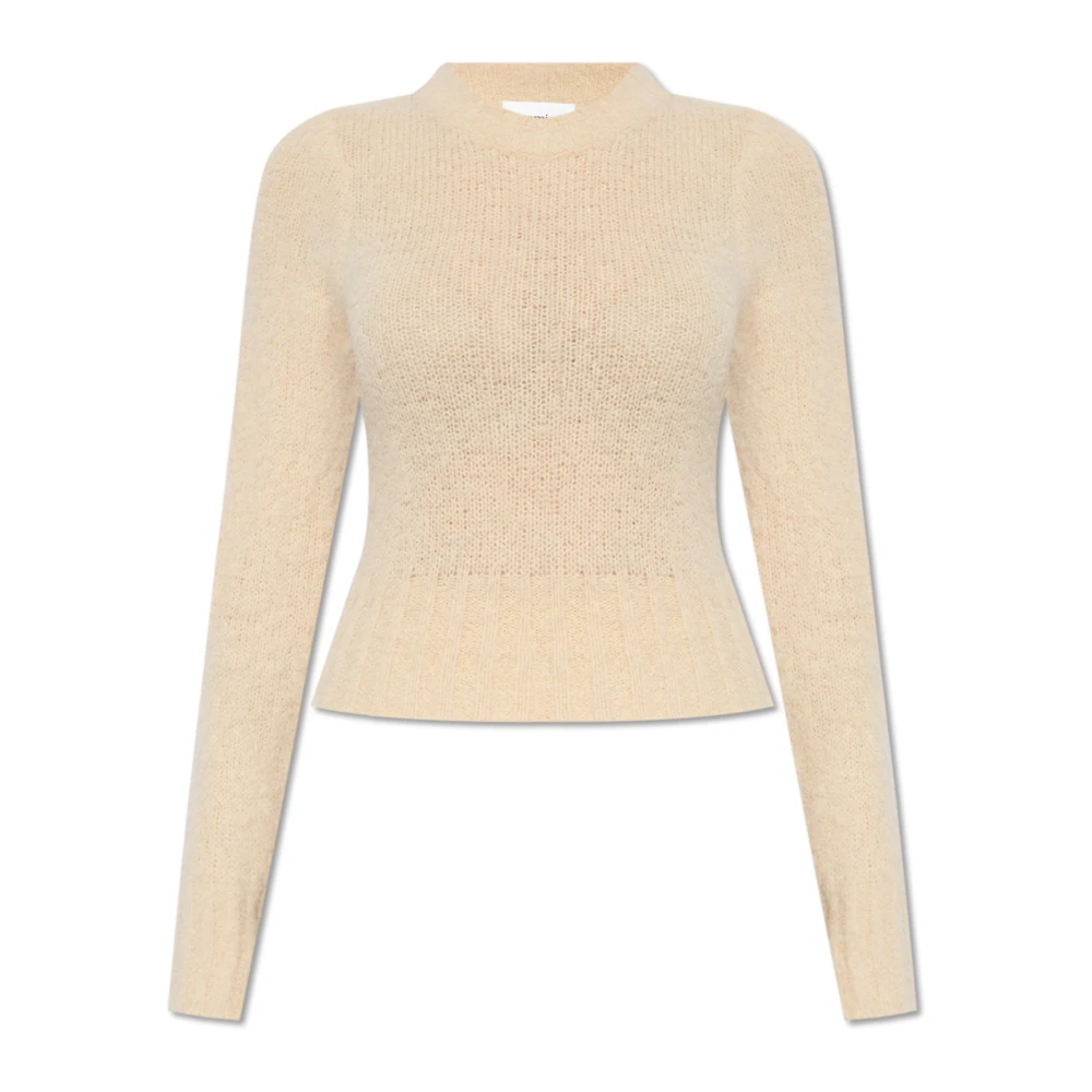 Ami Paris Vanilla Cream Sweater Beige Dames