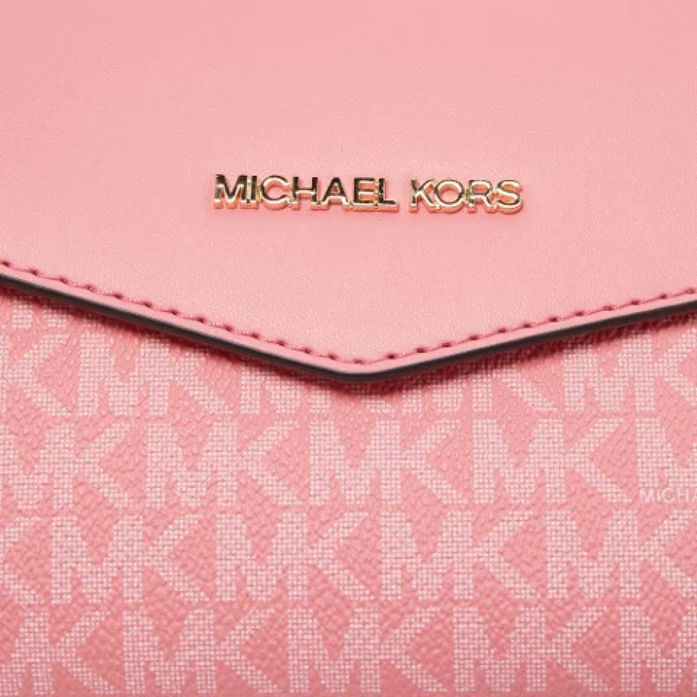 Michael Kors Pre-owned Coated canvas shoulder-bags Pink Dames