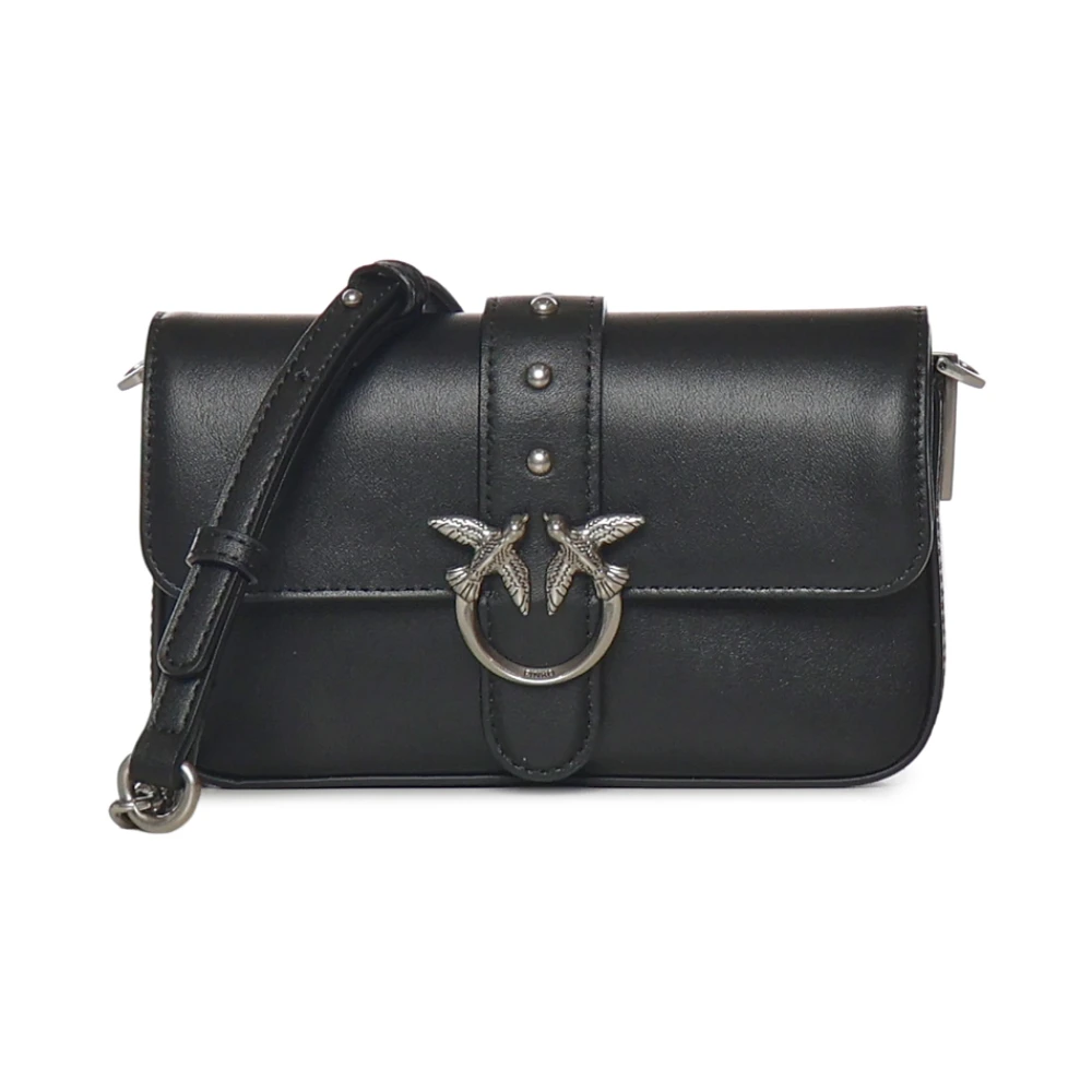 Pinko Women's Black Cross Body Bags, One Size, Love One Birds Crossbody Bag