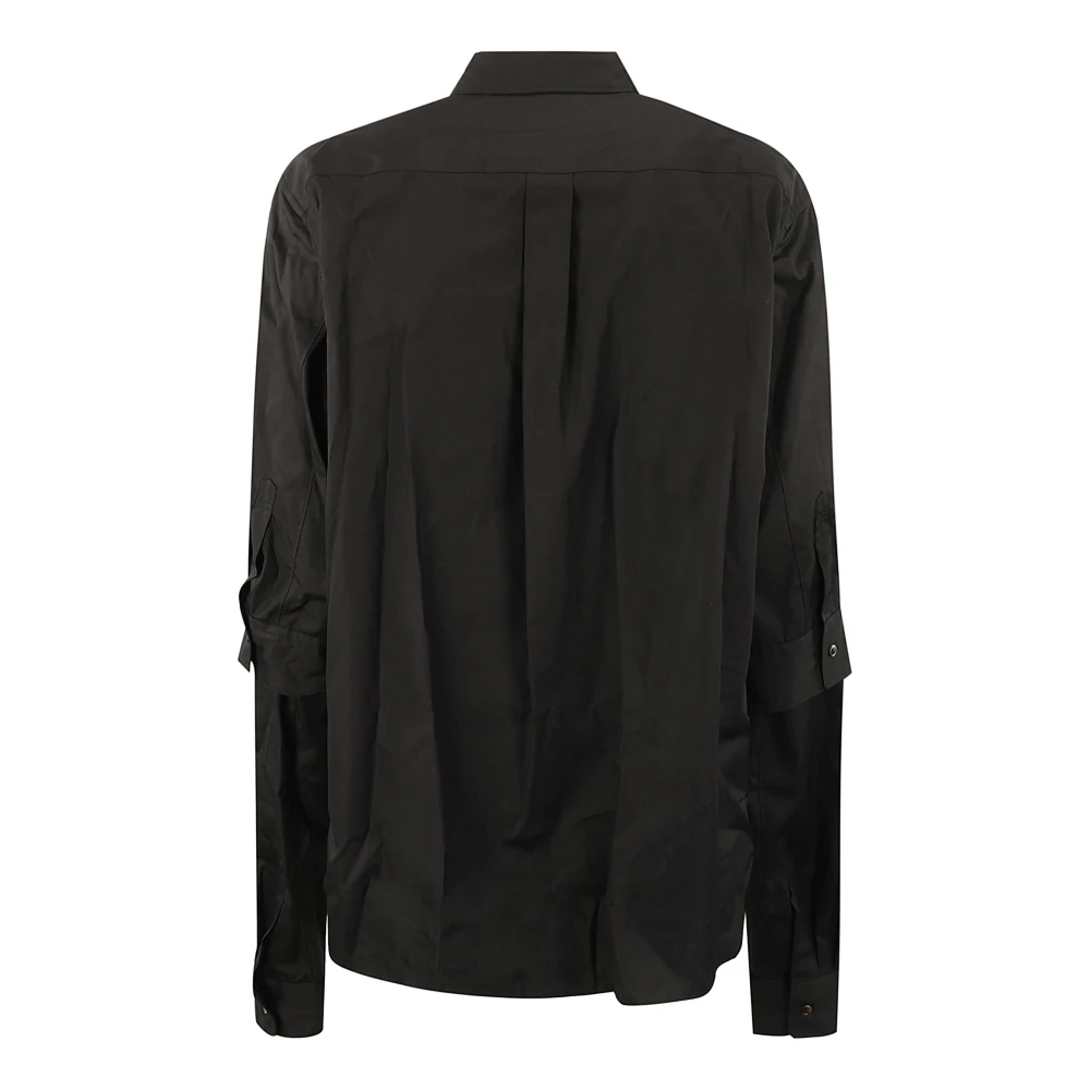 Comme des Garçons Overhemd met dubbele mouwen en zak Black Heren