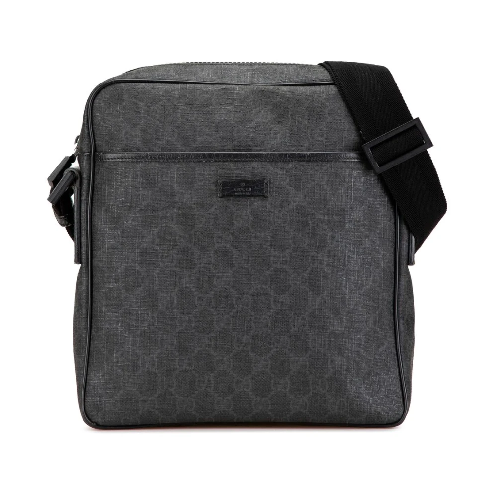 Gucci Vintage Women's Black Pre-Owned Gg Supreme Crossbody