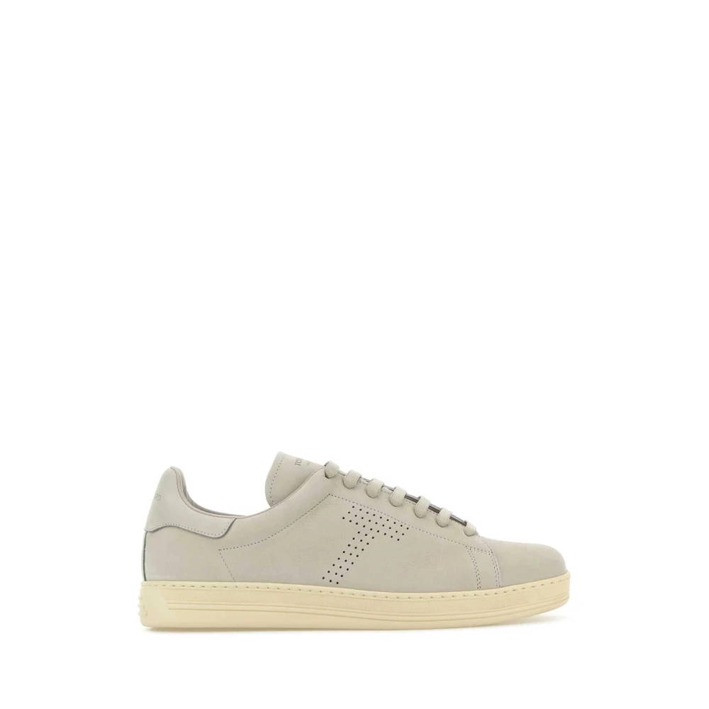 Tom Ford Men's Light/Grey Suede Warwick Sneakers