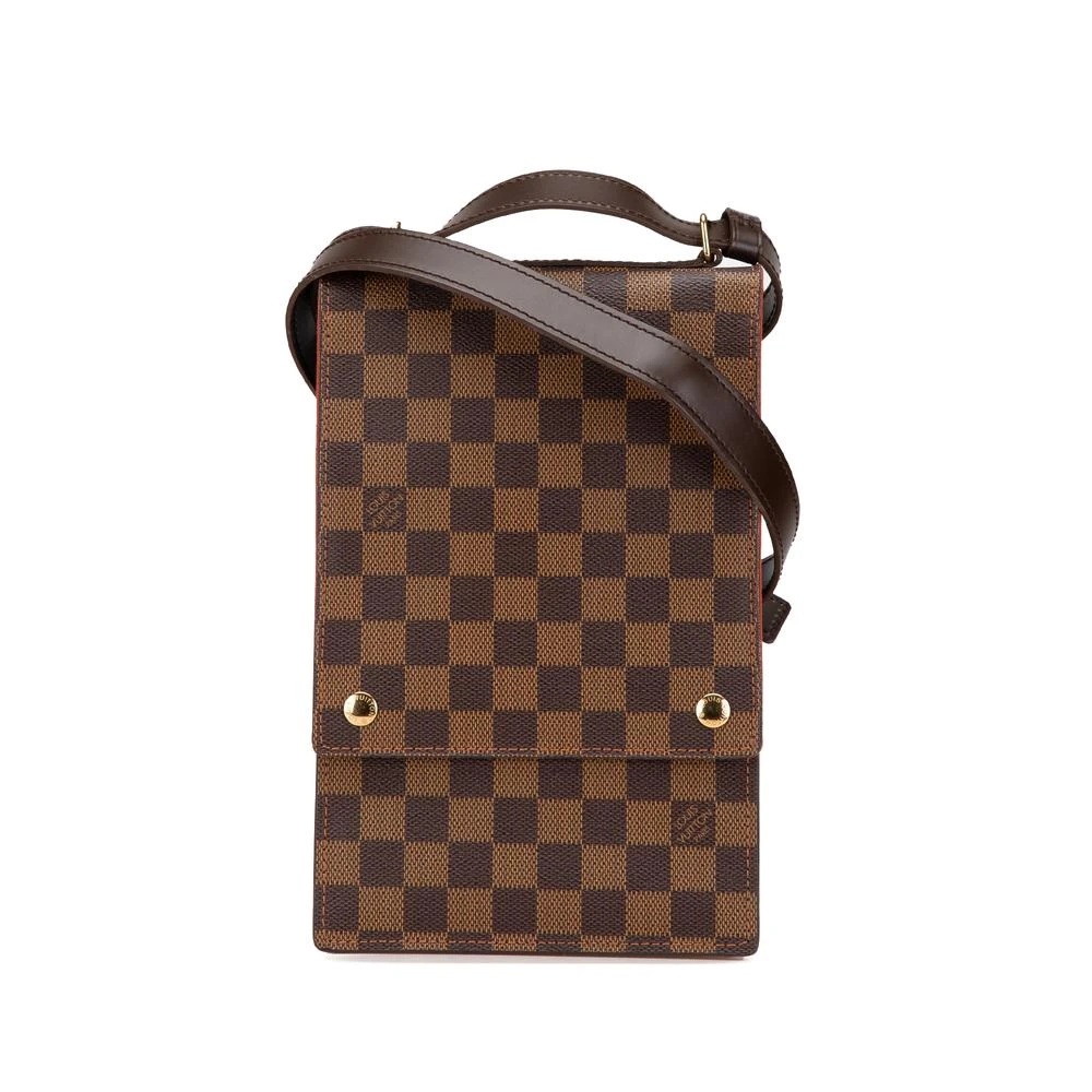 Louis Vuitton Vintage Women's Brown Pre-Owned Vertical Trunk Pochette Crossbody