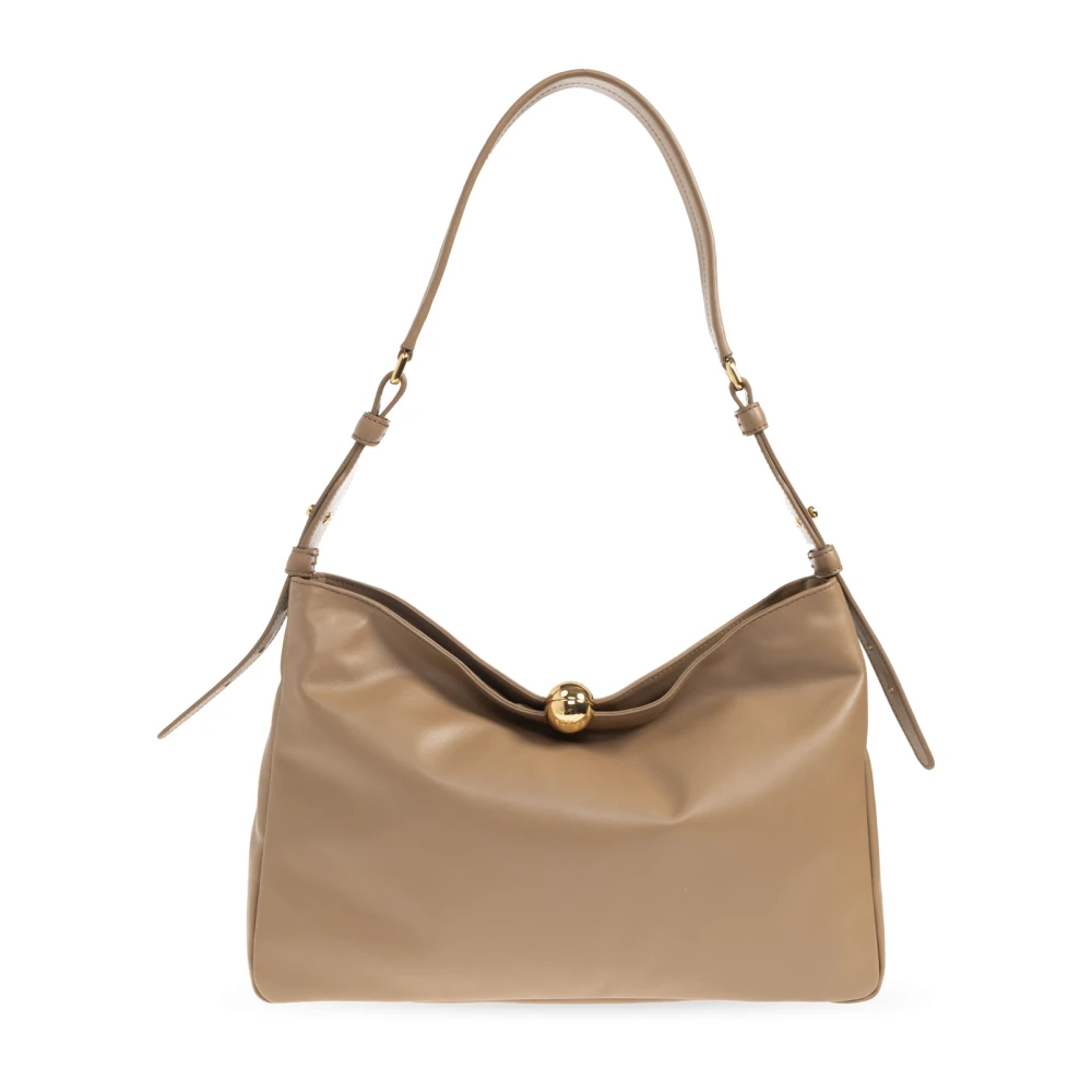 Furla Vrouw Beige Tassen Dames, One Size, Leer, Sfera Soft Grote Schoudertas