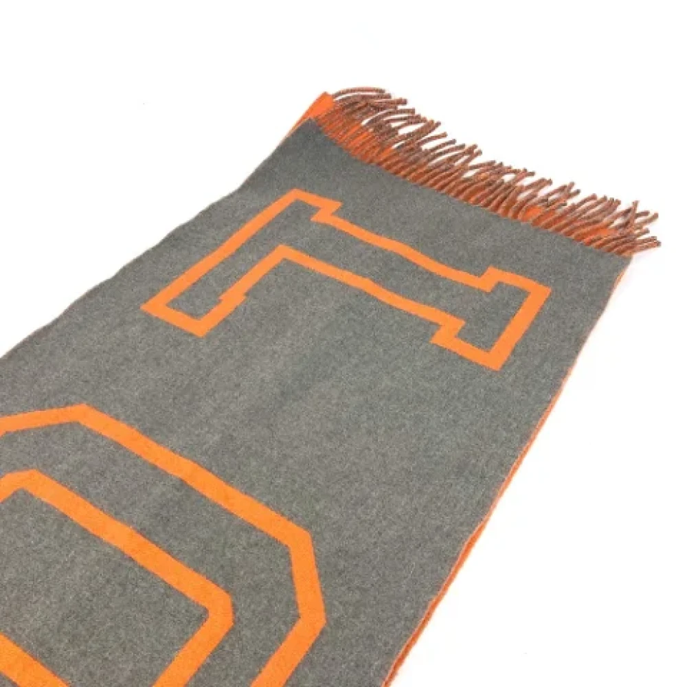 Louis Vuitton Vintage Pre-owned Cashmere scarves Gray Dames
