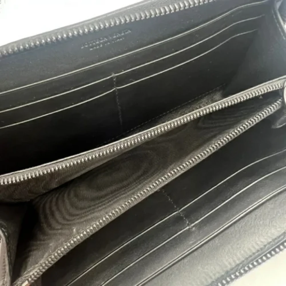 Bottega Veneta Vintage Pre-owned Leather wallets Black Dames