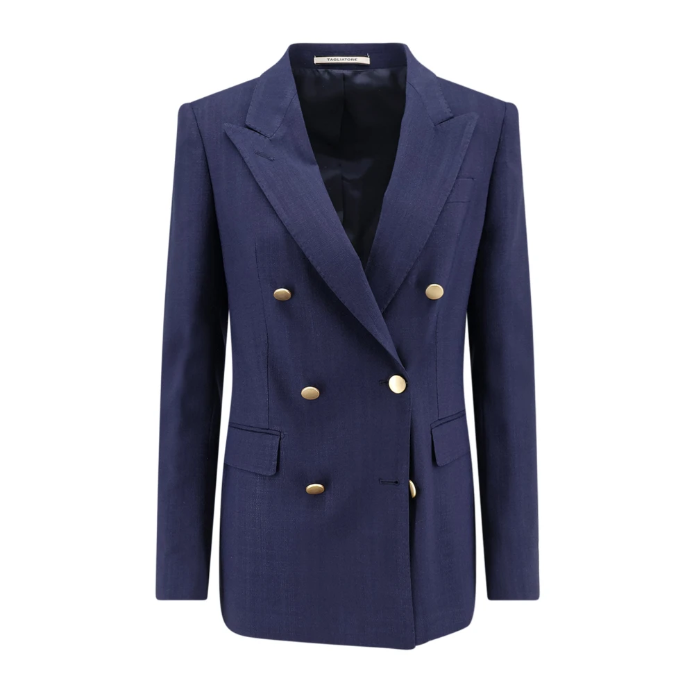 Tagliatore Women's Blue Blazers, Xl, Double-Breasted Blazer