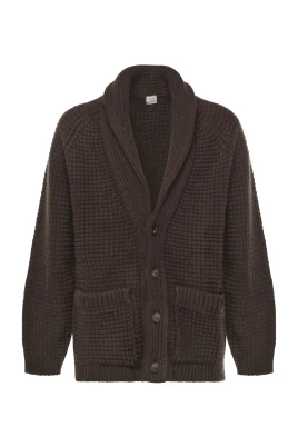 Cashmere V-ringad tröja i Cacao