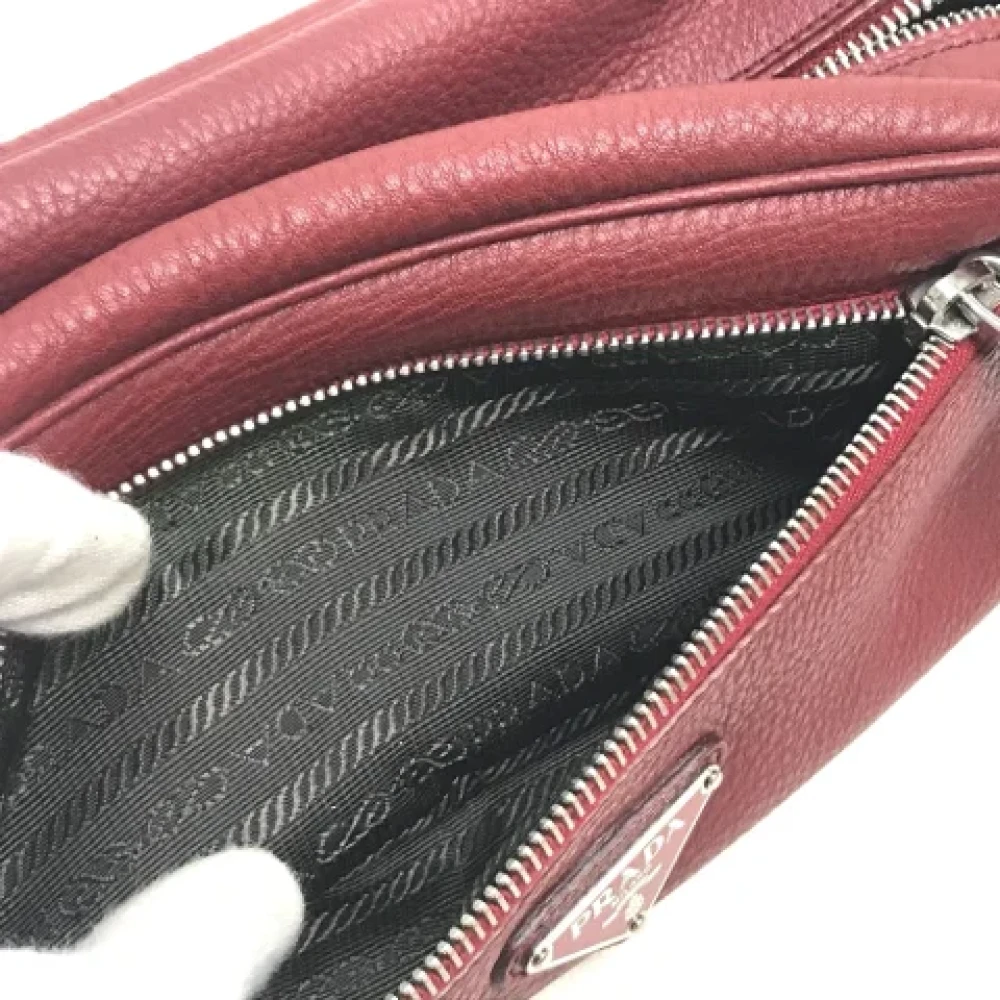 Prada Vintage Pre-owned Leather prada-bags Red Dames