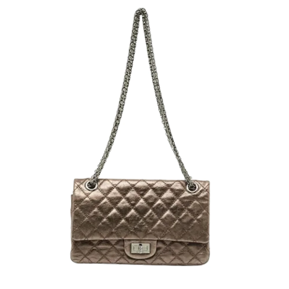 Chanel Vintage Pre-owned Fabric chanel-bags Gray Dames