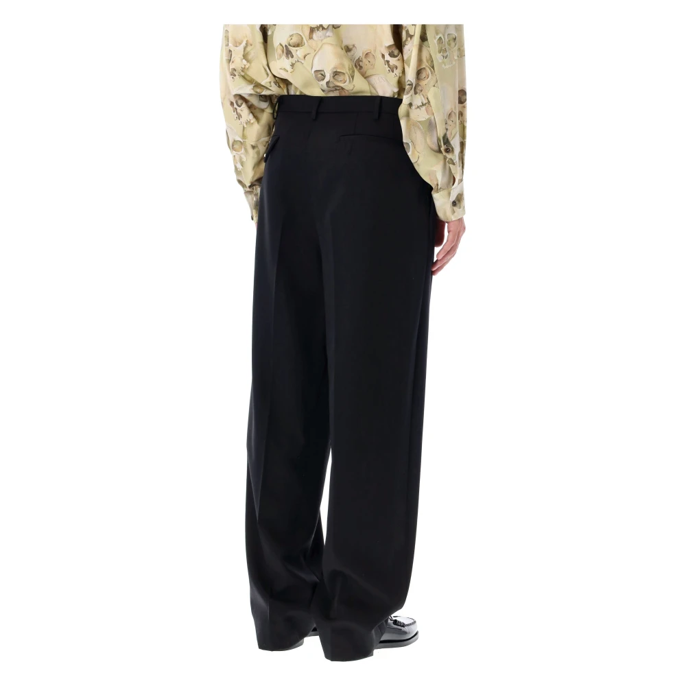 Magliano Zwarte Wijde Wollen Broek Black Heren