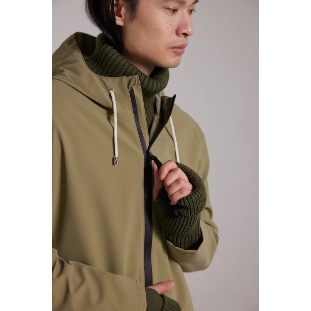Stutterheim Lichtgewicht Rits Mat Regenjas Green Heren