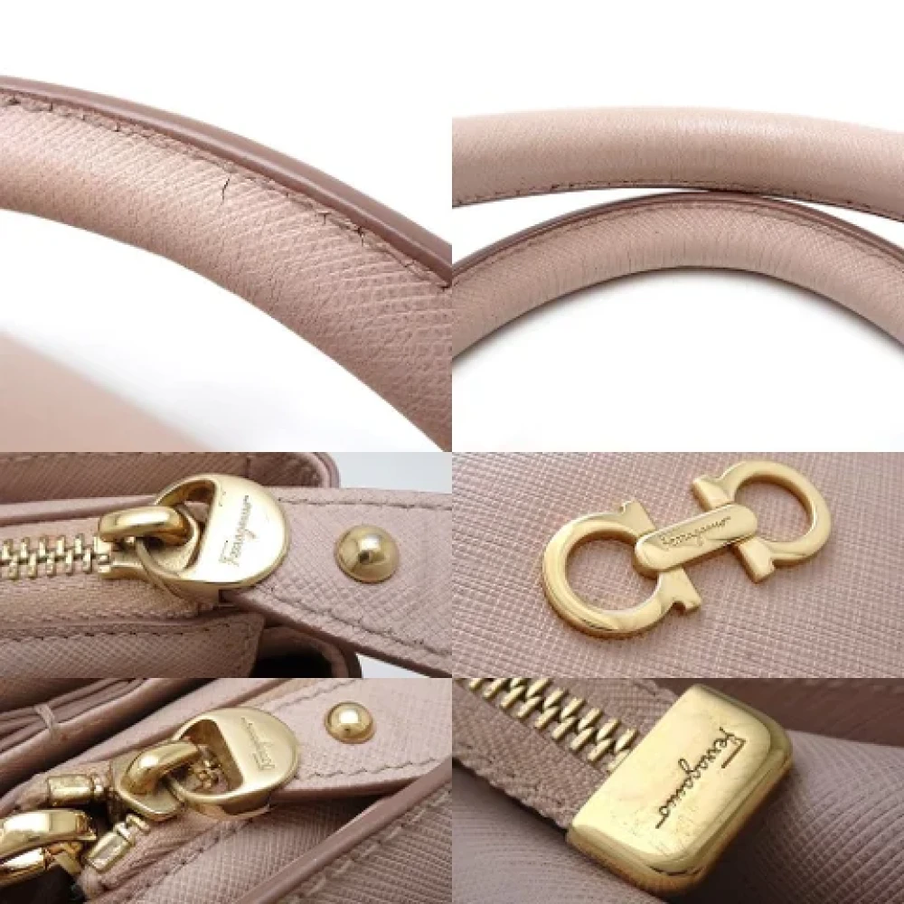 Salvatore Ferragamo Pre-owned Leather handbags Pink Dames