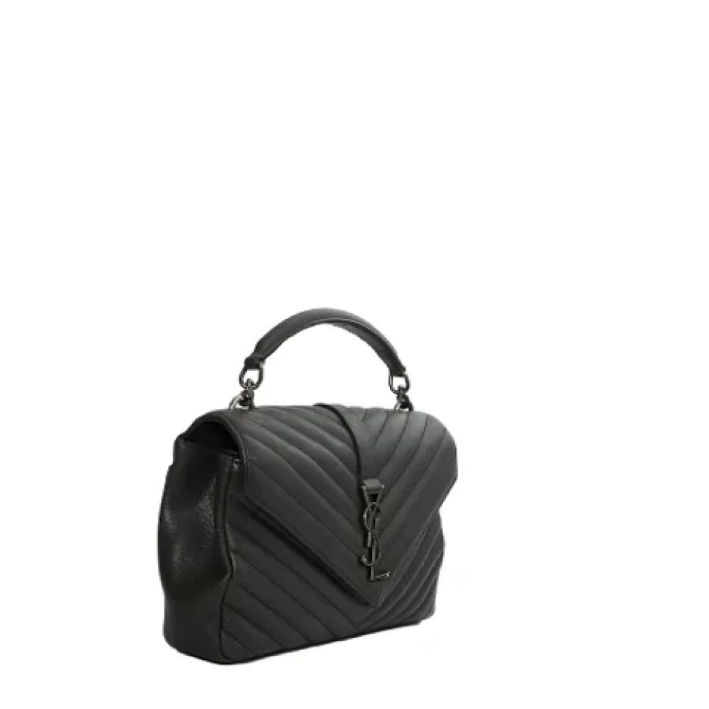 Yves Saint Laurent Vintage Pre-owned Leather handbags Gray Dames