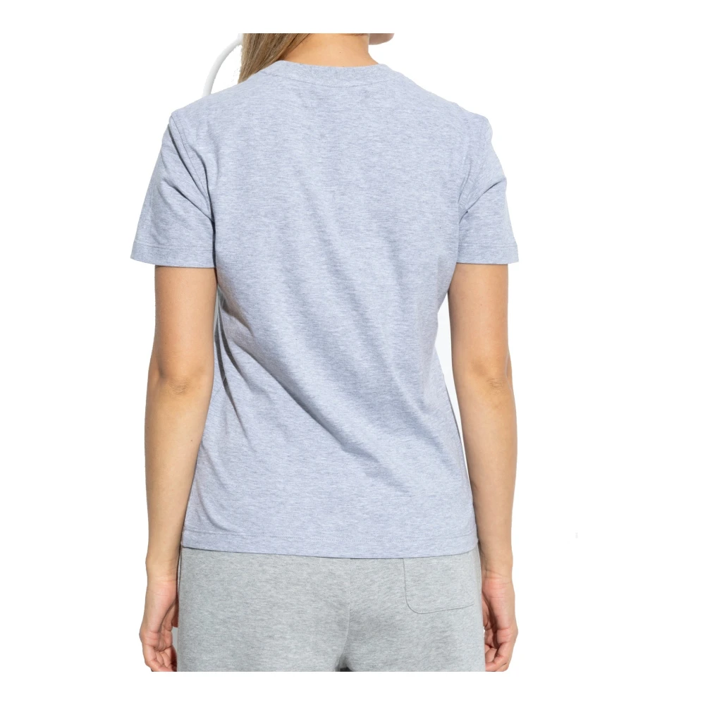 Fendi Logo Katoenen T-shirt Vrouwen Italië Gray Dames