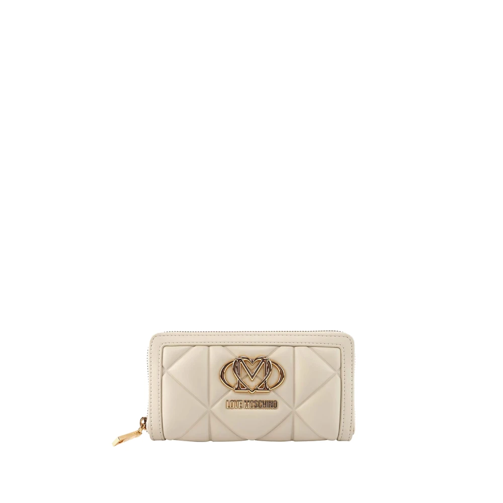 Moschino Ivoor Damesportemonnee Elegant Ontwerp Beige Dames