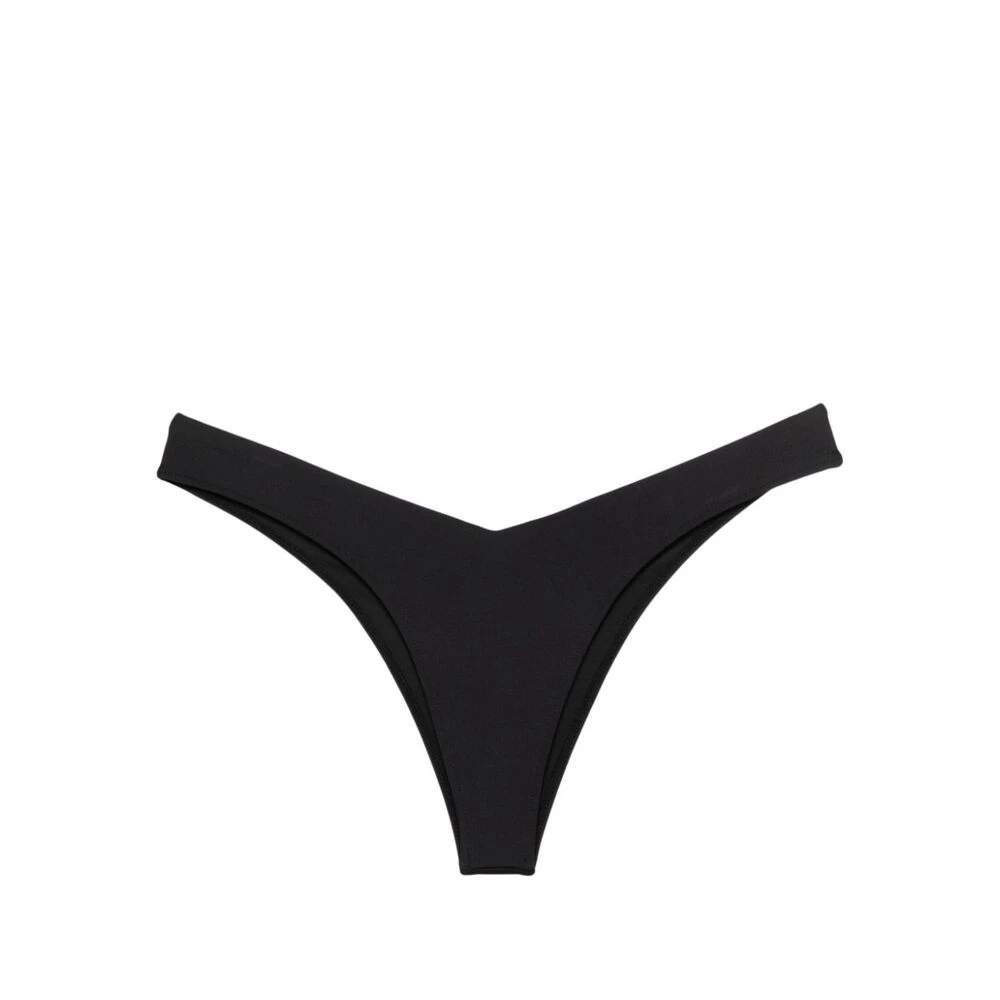 Frankies Bikinis Zwart V-Silhouet Hoog Gesneden Strandkleding Black Dames