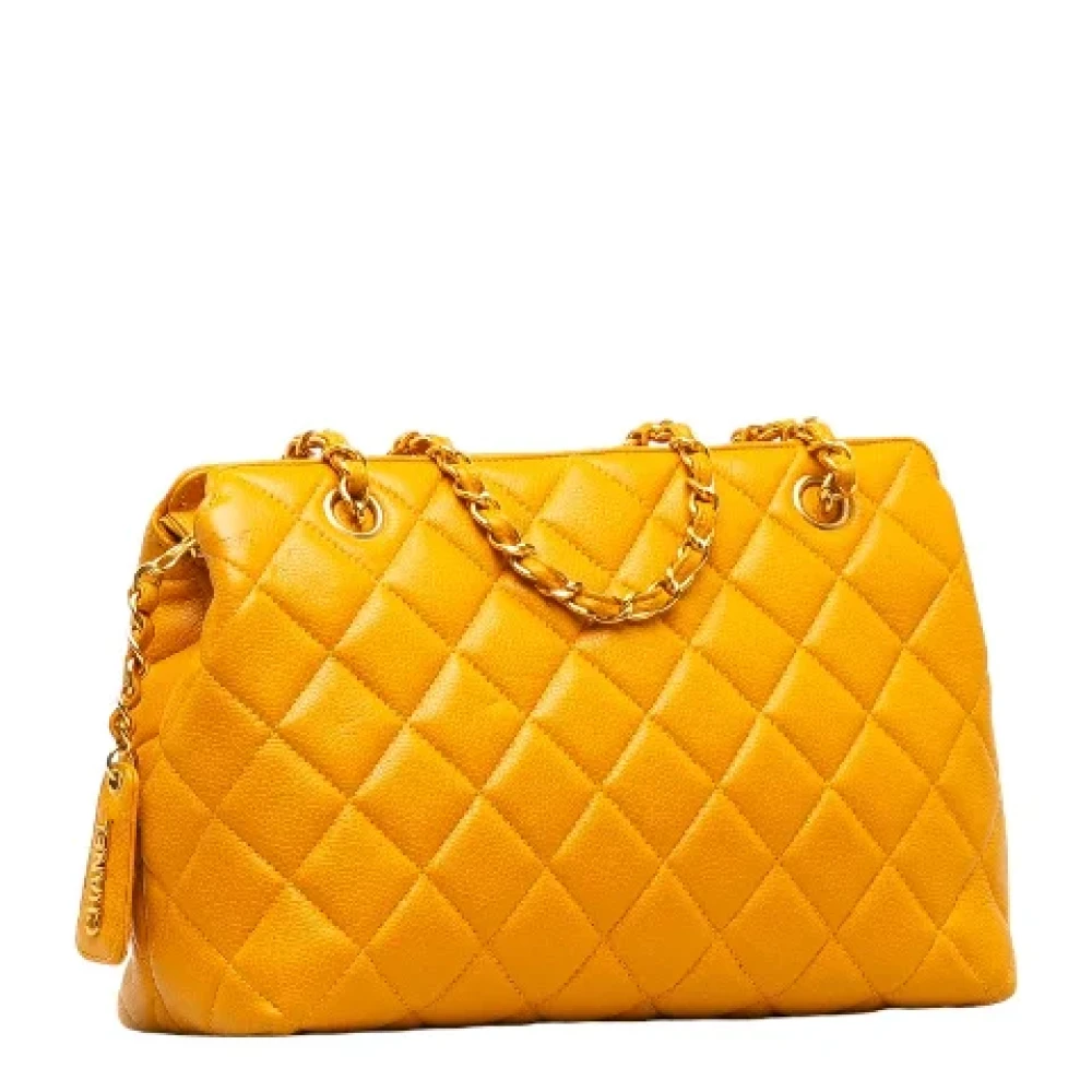 Chanel Vintage Pre-owned Leather chanel-bags Orange Dames