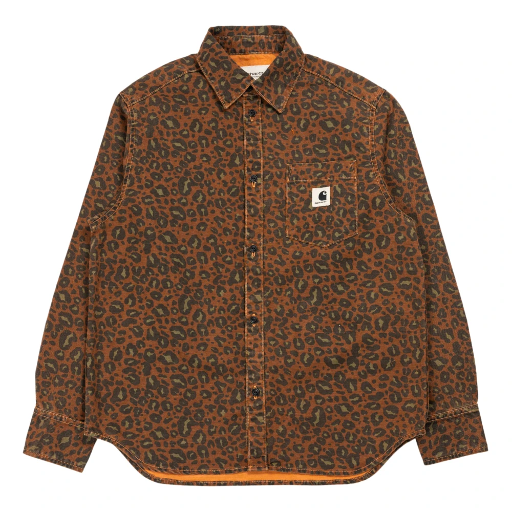 Carhartt WIP Leo Camo Shirt Brown Dames