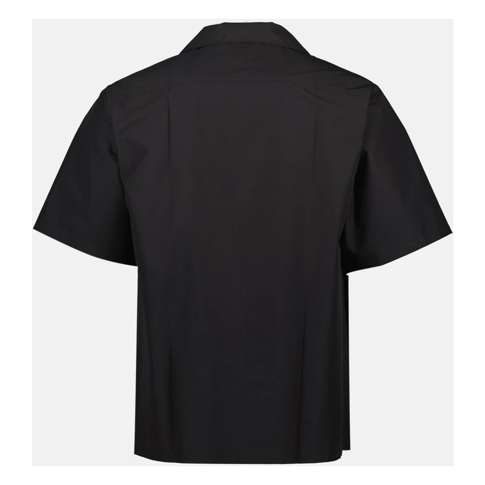 Prada Kort zwart overhemd Lente-Zomer 2025 Black Heren