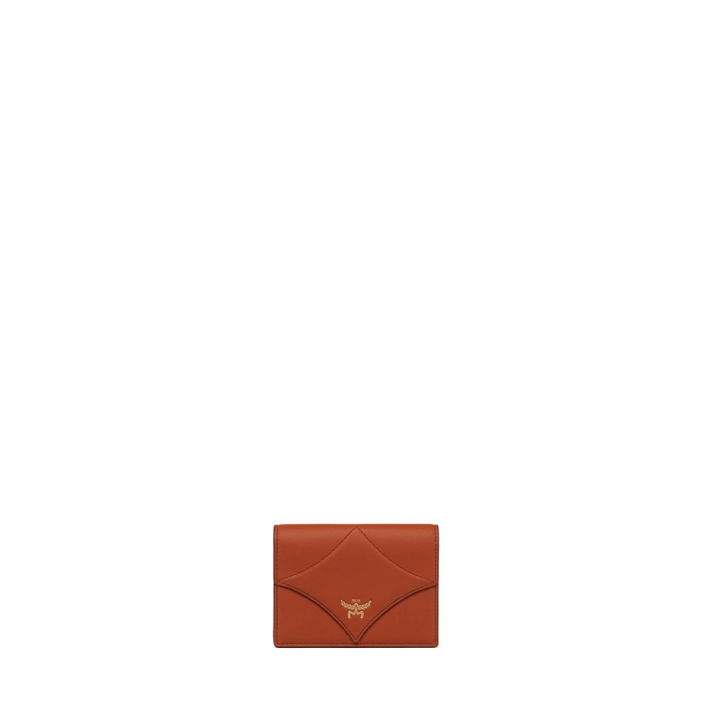 Mcm Brown Diamond Wallet Made Of Spanish Calfskin With Snap Closure - Female - Wallets & Cardholders - One Size - Accessories