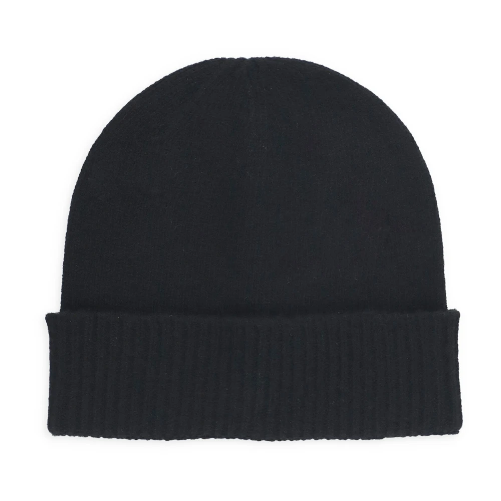 Vivienne Westwood Zwarte Cashmere Beanie met Logo Borduursel Black Dames