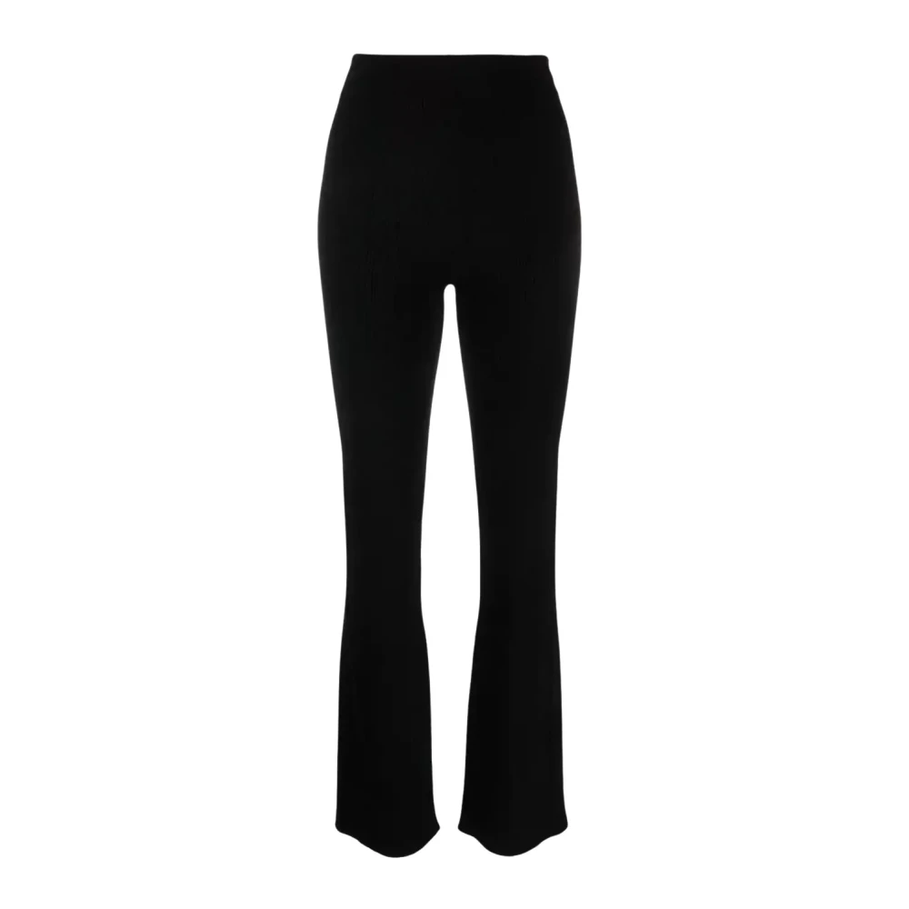 Paco Rabanne Zwarte gebreide broek met decoratieve sneden Black Dames