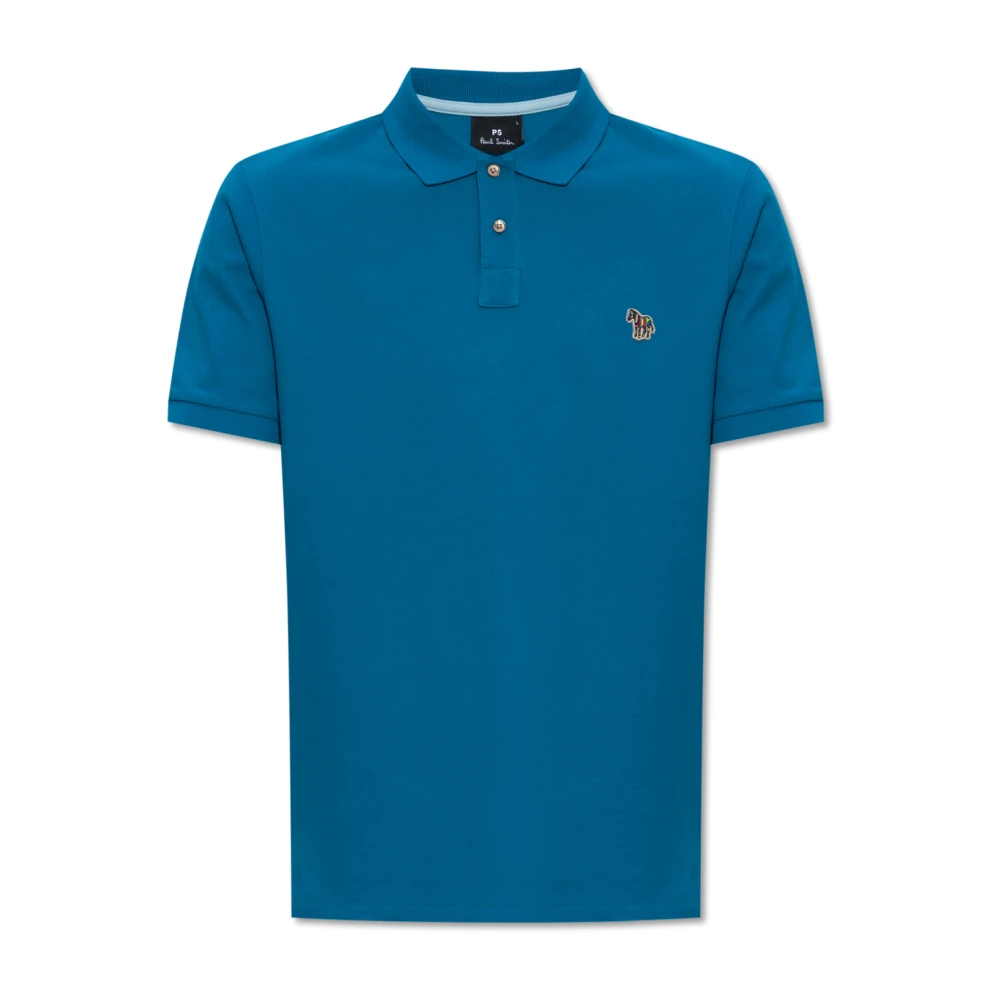 PS By Paul Smith Patch poloshirt Blue Heren