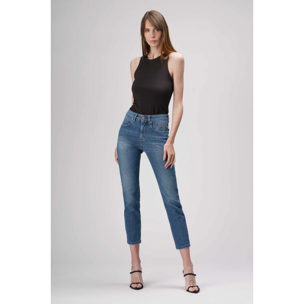 Jeckerson Jacqueline Pantalone 5 zak in denim tri-blend Blue Dames