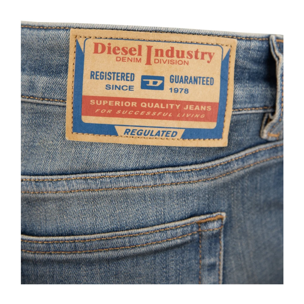 Diesel Heren Rits Knoop Jeans Blue Heren