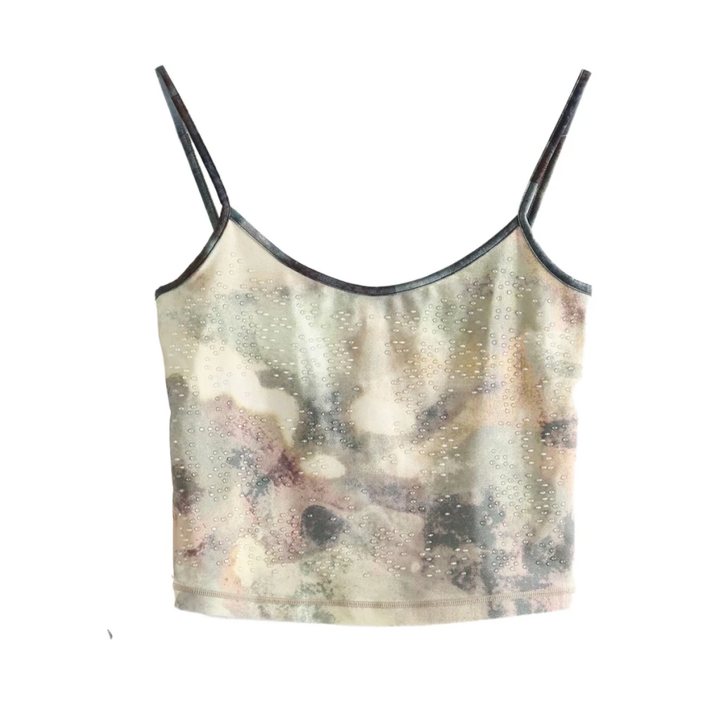 Diesel Women's Multicolor Sleeveless Tops, S, Top
