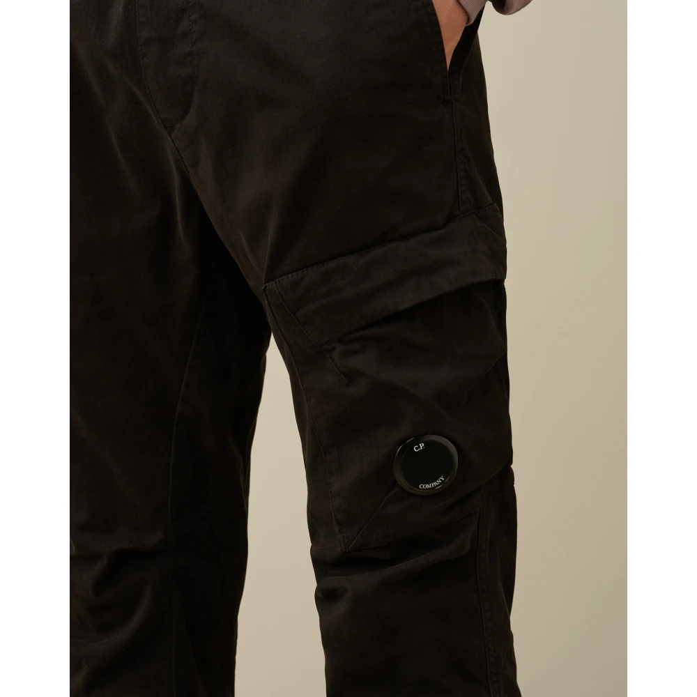 C.P. Company Cargo Broek in Zwart Katoenmix Black Heren