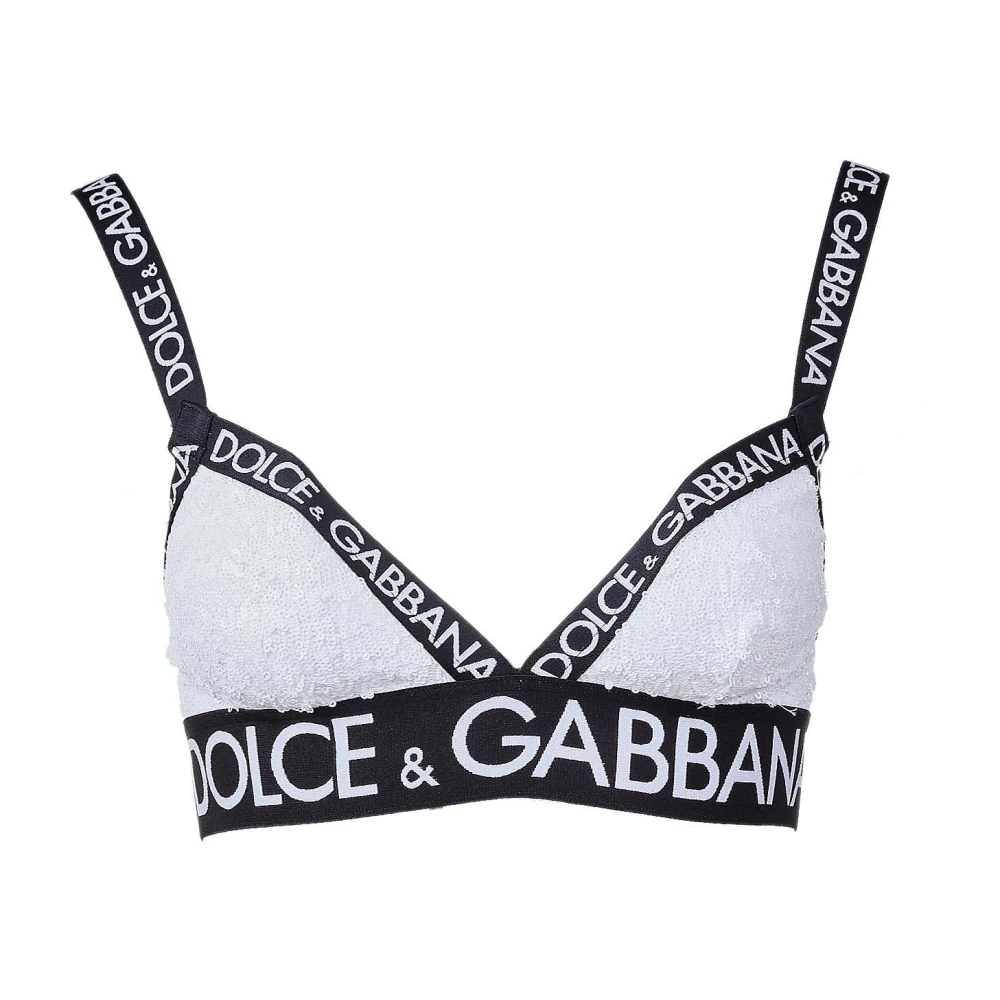 Dolce & Gabbana Sequins Sport BH voor vrouwen Black Dames