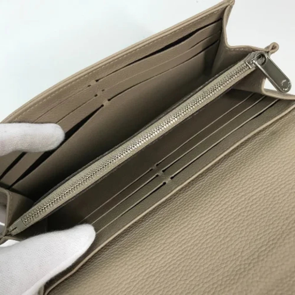 Louis Vuitton Vintage Pre-owned Leather wallets Beige Dames