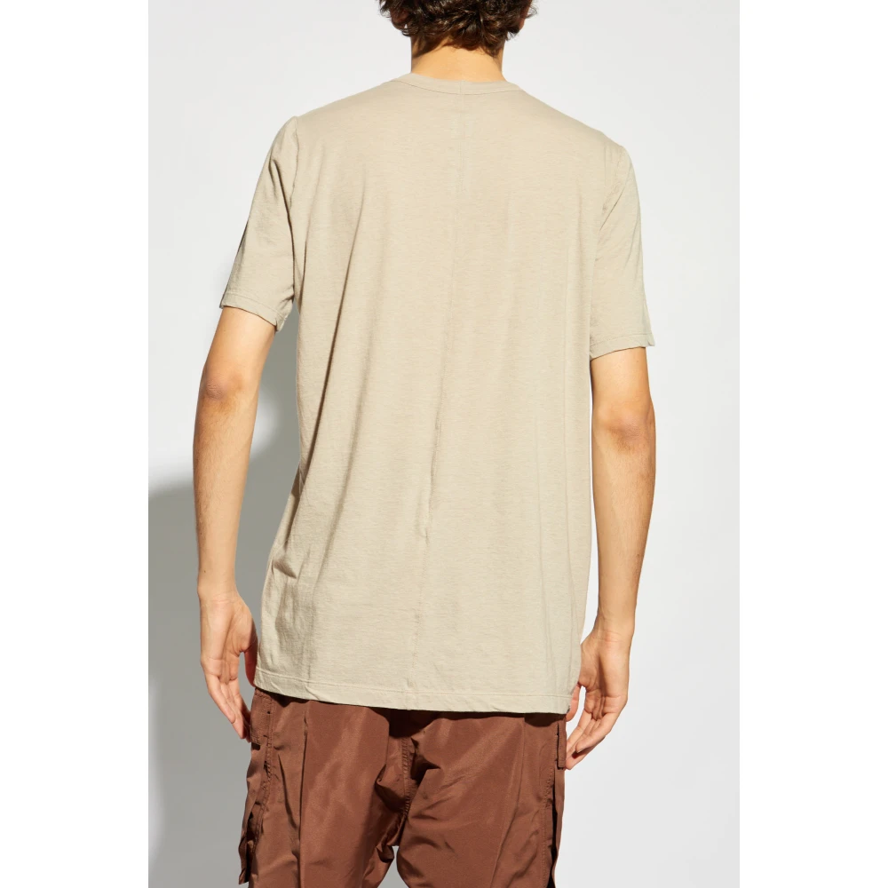 Rick Owens T-shirt Level T Beige Heren