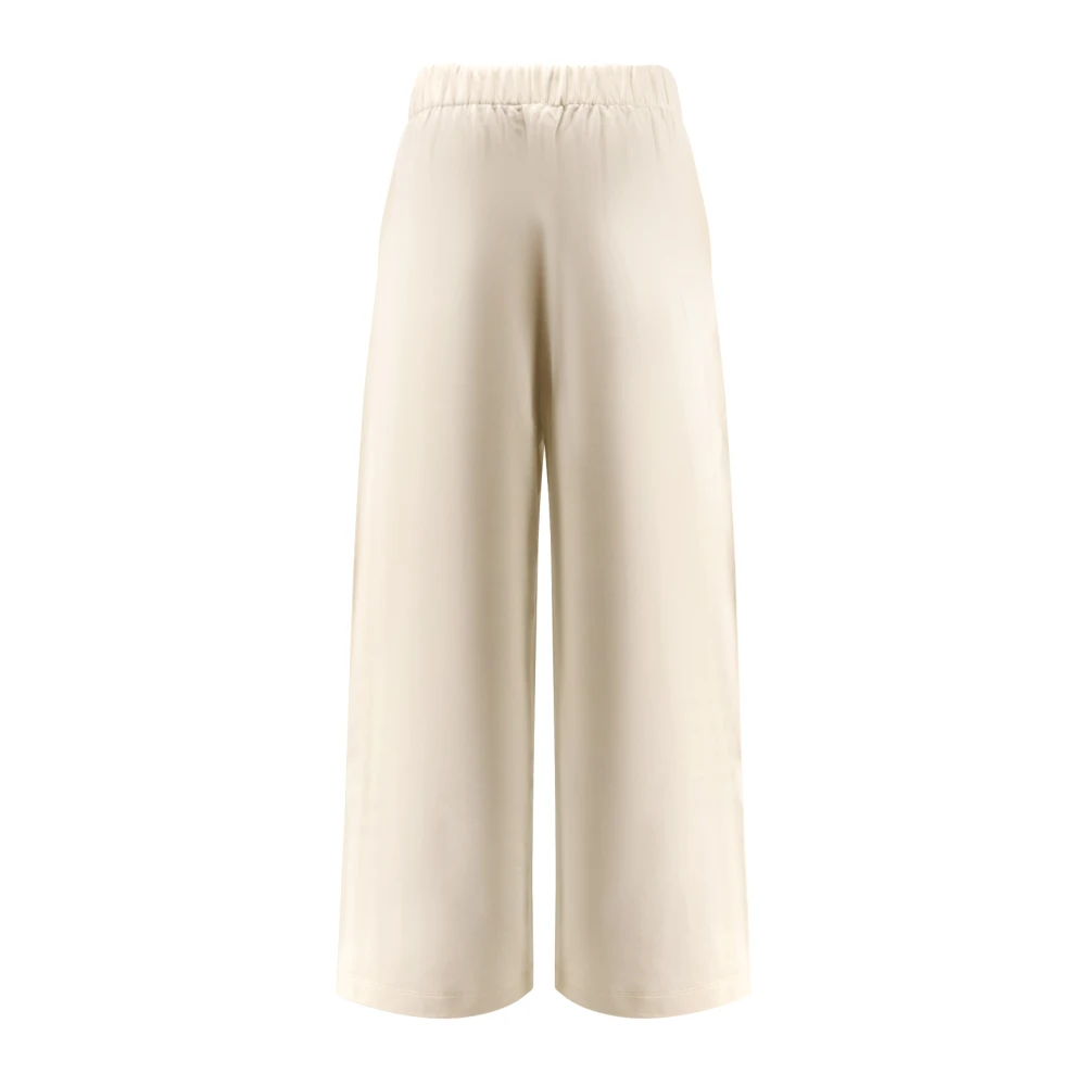 Max Mara Women's White Wide Trousers