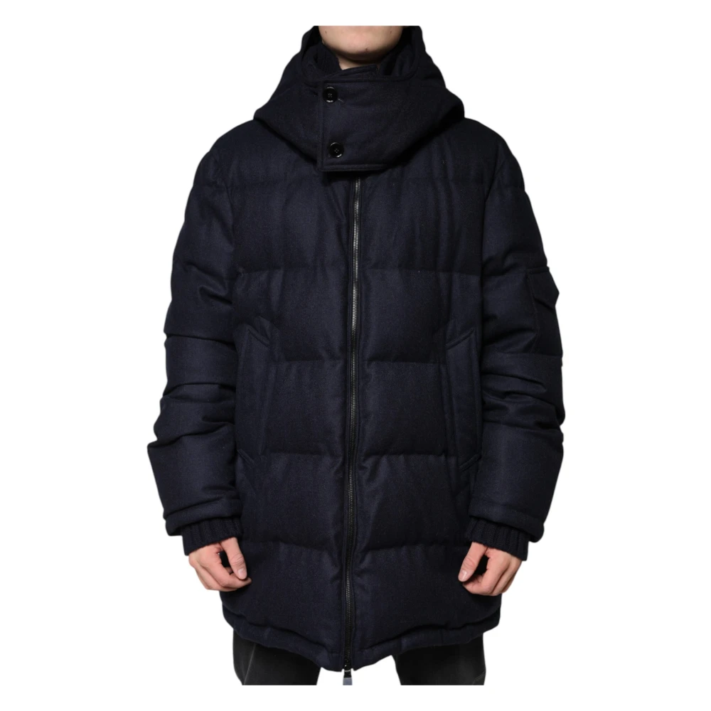 Dolce & Gabbana Black Nylon Hooded Puffer Men Coat Jacket - IT50 | L - Image 2