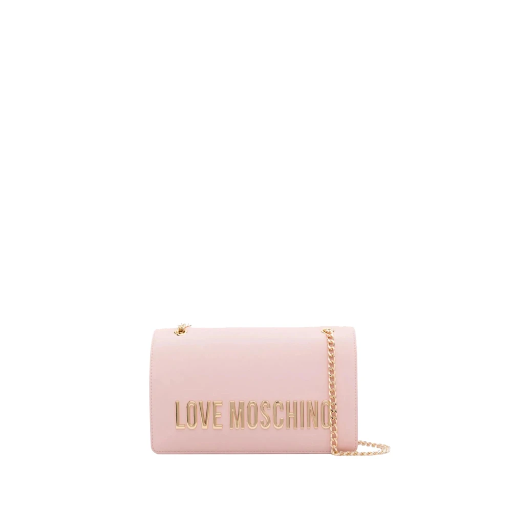 Moschino Roze Schoudertas met Gouden Details Pink Dames