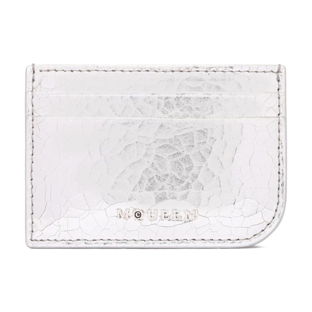 Alexander mcqueen Zilveren Sling Cardhouder Gray Dames