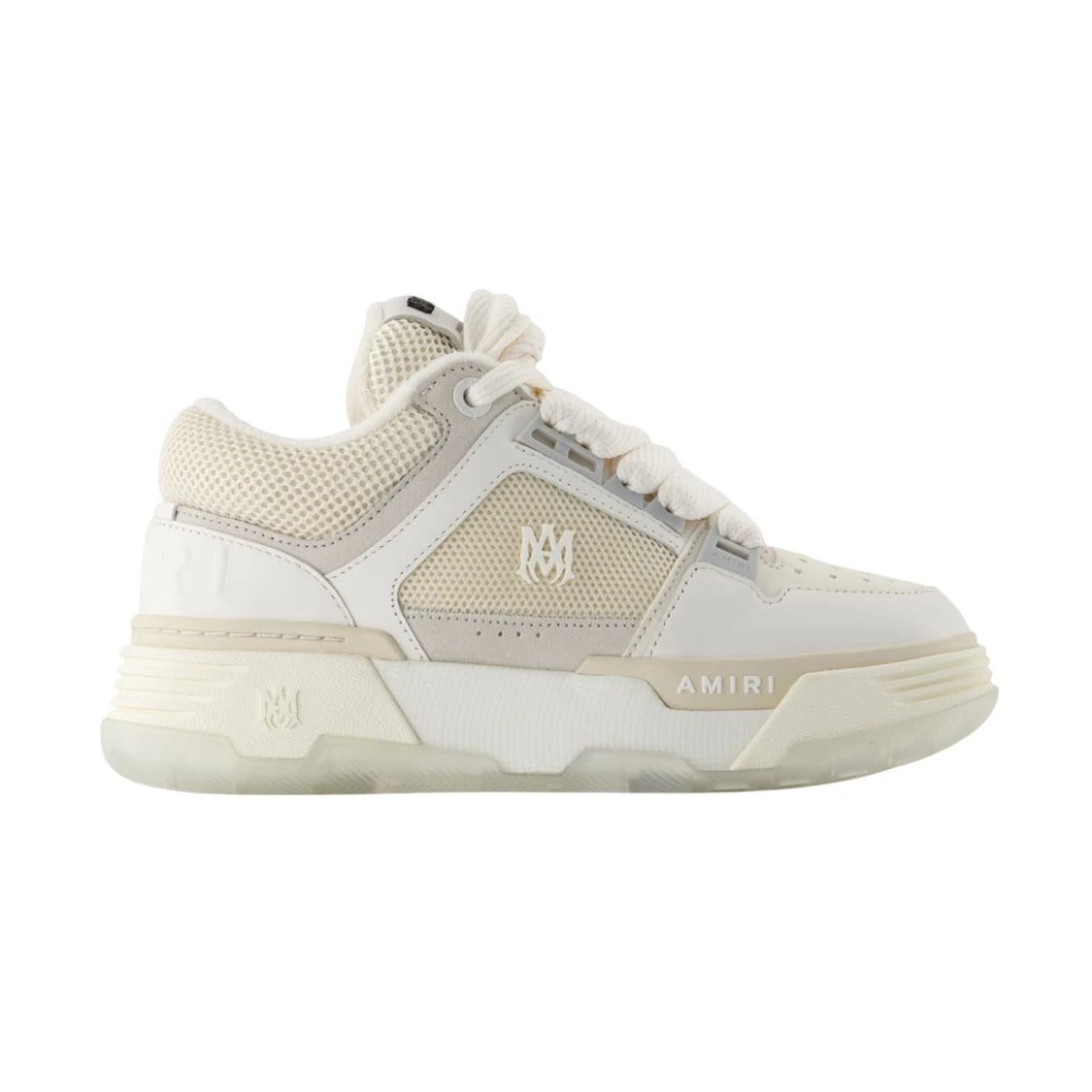 Amiri Women's Beige Sneakers, 7 Uk, Leather Trainers - Round Toe